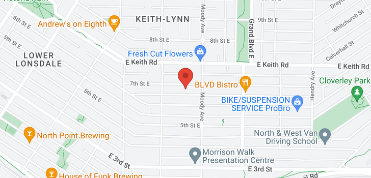map of 539 E 7TH STREET